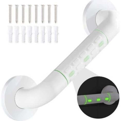 Bathroom grab bars with non-slip, shower grab bars with light ring - flange with cover, 50 cm (1/5)