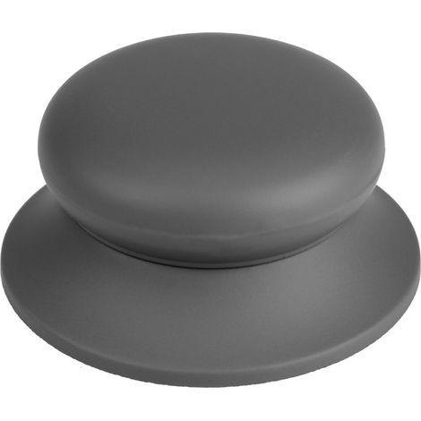 Mango de silicona para tapa de vidrio resistente al calor, universal, gris. (1/4)