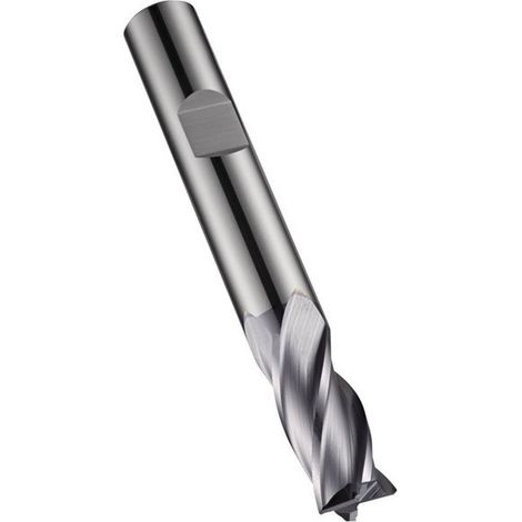 La fresa S944 funciona con una longitud total estándar de 72 mm HM TiAlN 30 grados Z.4 DORMER