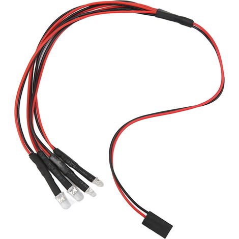 Phare LED pour Voiture Télécommandée 1/24, Accessoire Amélioration pour Axial SCX24, 4 Lumières RC Car (1/5)