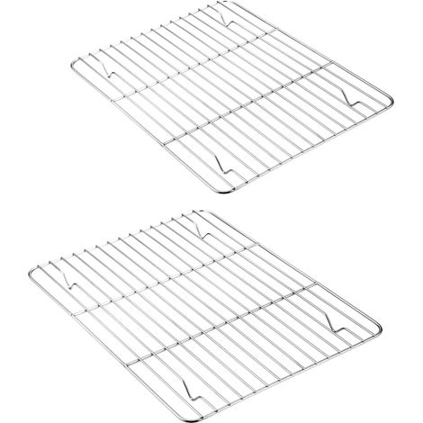 2 filets à barbecue en acier inoxydable - 24,7 x 18,5 x 1,5 cm, style japonais (1/5)