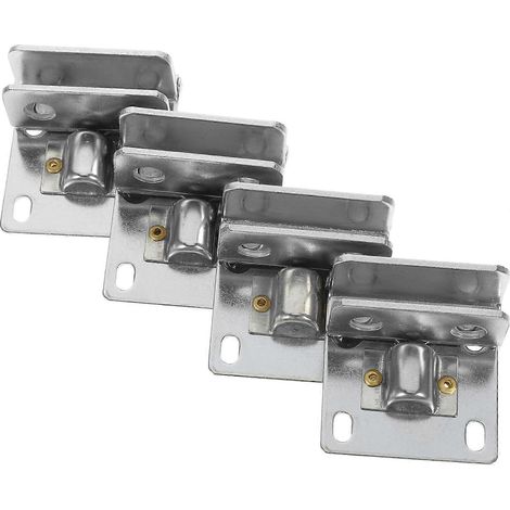 4 charnières en acier sans cadre pour portes vitrées de salles de douche, couleur vin (1/5)