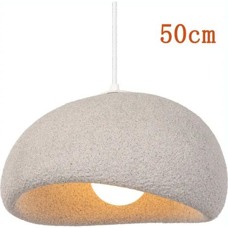 Industriel Suspension Luminaire Moderne 50cm Vintage Lustre Plafonnier Ciment Design Edison pour Salon Chambre,Gris (1/5)