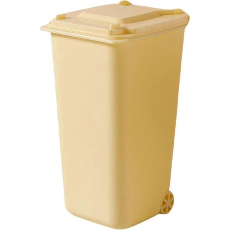 Poubelle de bureau multifonctionnelle pour salon, comptoir, voiture, dortoir-Yellow (1/5)