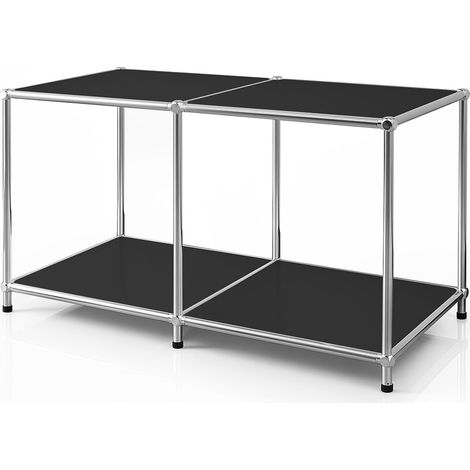 Metallregal Concept Epure MK-016 Sideboard & Ablageregal mit offenen Flächen Schwarz