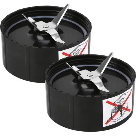 Lot de deux lames à glace pilée, pièce de rechange pour blender, mixeur, extracteur de jus et robot culinaire Magic Bullet (modèle MB1001) (1/5)