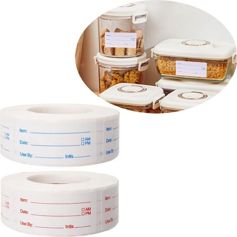 Étiquettes autocollantes pour pots et confitures - 5 x 2,5 cm - Résistantes à l'eau et à l'huile - Pour cuisine, bocaux, épices et congélateur (1/5)