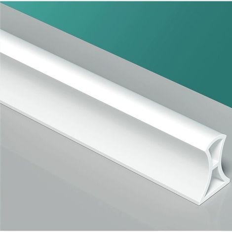 1m Barriere de Douche, 20×30mm Bande Imperméable Pliable de Silicone, Joint Etancheite Douche, de Rétention Pour Barrage d'Eau Et Maintient l'Eau à l'Intérieur du Seuil (Blanc)
