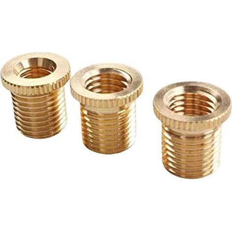 Kit de 3 adaptateurs de filetage universels en laiton de précision pour pommeau de levier de vitesse : M8 x 1,25, M10 x 1,25, M10 x 1,5. Compatible avec la plupart des pommeaux de levier de vitesse ma (1/5)