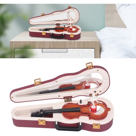 Boîte à musique violon Vintage avec danseuse tournante - Boîte à musique en plastique écologique 25 cm - Figurine ballet et mouvement musical (1/5)