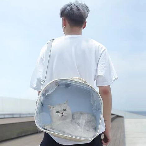 Chat sac sortie sac de transport espace Capsule animal sac à dos chat Cage Transparent sac sac à main 1PC (1/4)