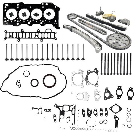 Kit catena di distribuzione, in acciaio, misura standard, compatibile con modelli Mazda, componenti di ricambio completi, include guarnizioni e valvole. (1/5)
