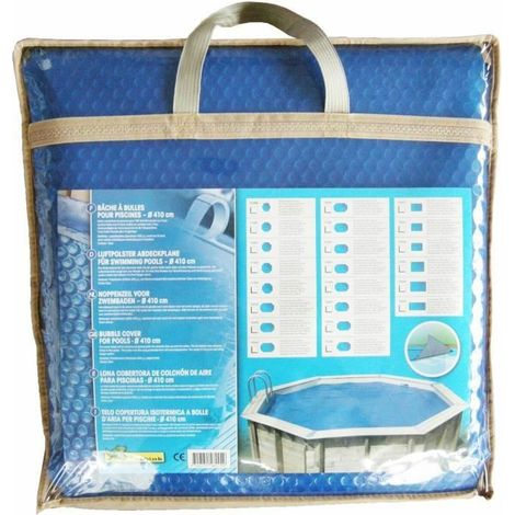Telo a bolle per piscina in legno - UBBINK - Esagonale 410 - Blu - 400 micron (1/4)