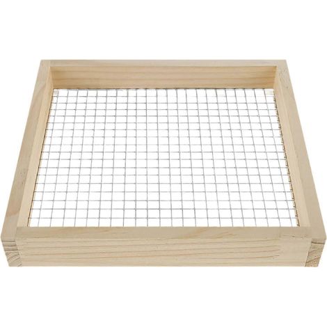 Tamis à terreau manuel pour jardin, outil de jardinage, tamis pour terreau, compost, tamis à gravier manuel, polyvalent et pratique en bois - FFY (1/4)