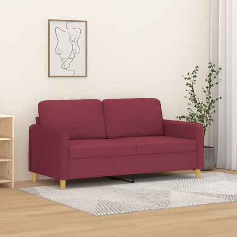 2-Sitzer-Sofa Weinrot 140 cm Stoff (1/5)