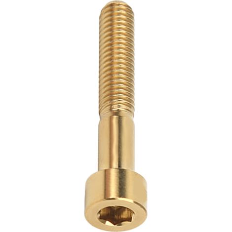 Vis de guidon M6x35mm en acier inoxydable et alliage de titane, couleur or. (1/5)