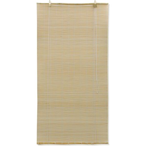 INLIFE Store à rouleau Bambou naturel 80 x 160 cm