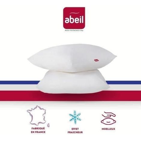 ABEIL Lot de 2 Oreillers Aerelle Cool Night - 60 x 60 cm - Blanc (1/2)