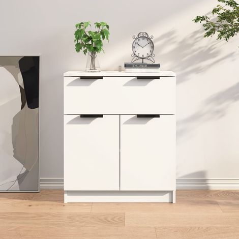 vidaXL Credenza Bianca 60x30x70 cm in Legno Multistrato (1/5)