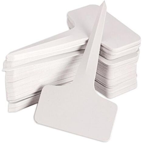 100 Pieces etiquette de plante, semis etiquette jardin potager plantation étanche plastique exterieur, blanc,10x6CM (1/4)