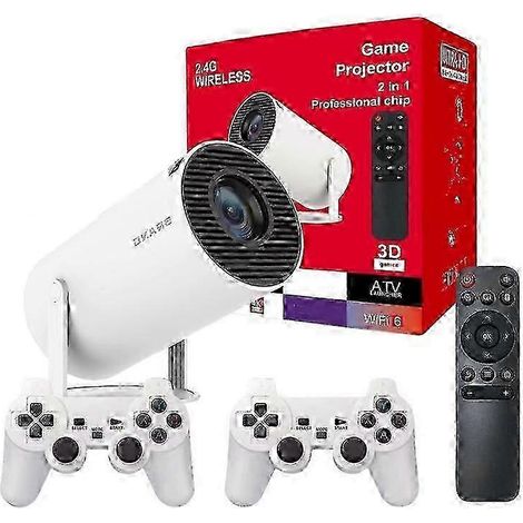 Projecteur de jeux Android 11 avec manette de jeu sans fil 720p pour home cinéma (1/4)