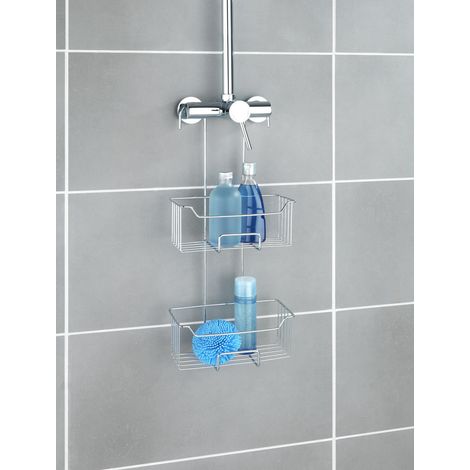 Duschregal MILO mit Thermostat, 2 Ablagen, Metall, Wenko (1/5)