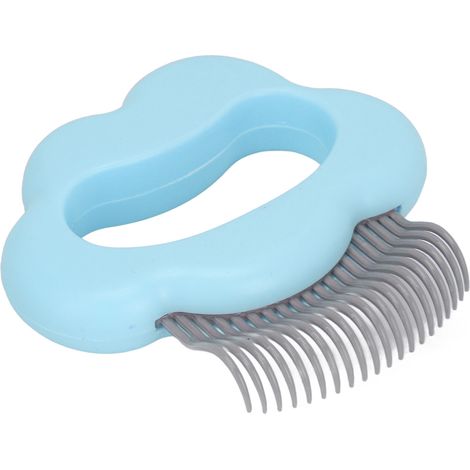 Peigne en coquillage pour chat, massage doux et sans danger pour l'épilation, idéal pour les petits animaux comme les lapins et les chats (bleu). (1/5)