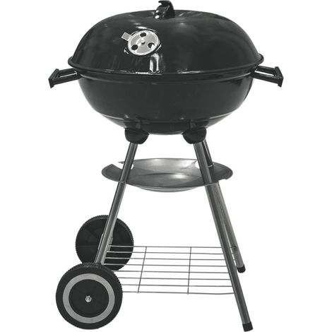 BARBECUE TONDO CON COPERCHIO CM.48X72 H CON GRIGLIA CROMATA RIMOVIBILE