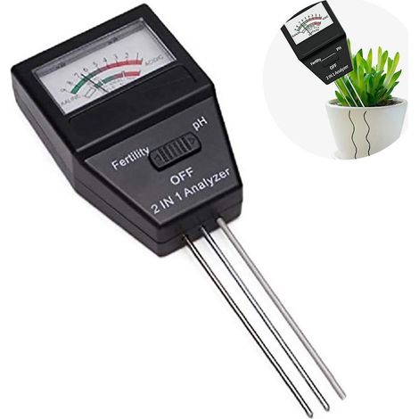 Testeur de Sol 4 en 1, pH, Humidité, Température et Lumière, Moniteur LCD pour Plantes et Jardin (1/5)