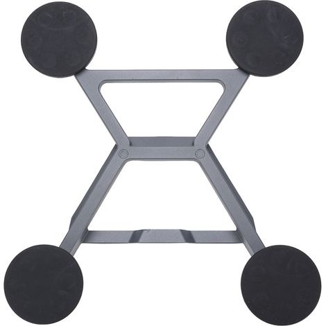 Support à ventouse rectangulaire pour antenne satellite, angle réglable, pour toit ouvrant de voiture ou camping-car, pour réception de signaux mini, en alliage d'aluminium gris. (1/5)