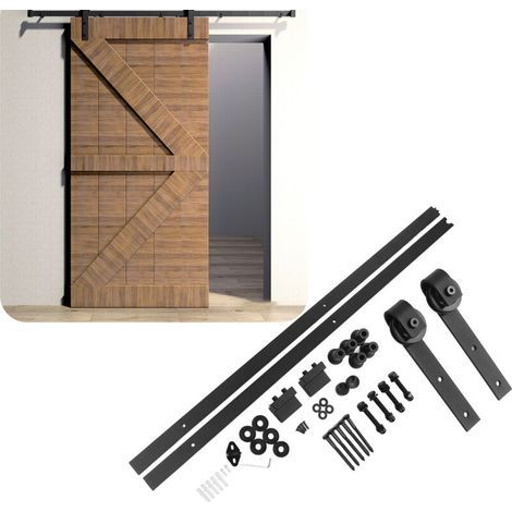 Rosvola 230 cm (7,5 Fuß) Schiebetürbeschläge, Schiebetürsystem – Laufschiene – Komplette Hängeschiene (1/5)