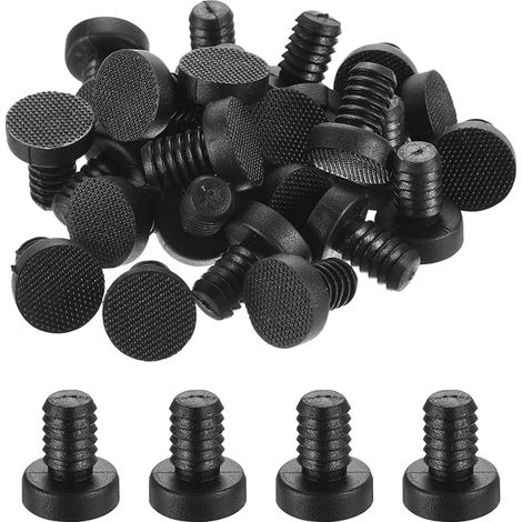 Patins en Caoutchouc Noir pour Plateau de Table en Verre avec Tige, 8mm/0.31 Pouce (1/5)