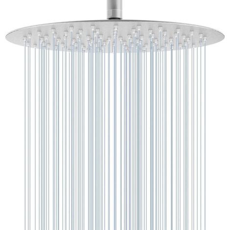 30cm Regendusche Duschkopf Gebürstetes Nickel, 12 Zoll Edelstahl, Wassersparend, Anti-Kalk-Düsen (1/5)