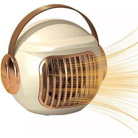 Petit radiateur électrique portable avec poignée, chauffage de table, céramique, ventilateur, bureau, maison, chambre, salon (1/5)