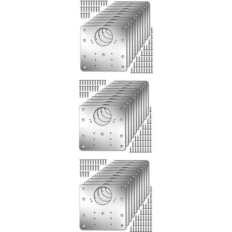 Set mit 50 Reparaturplatten für Küchenschrankscharniere, inklusive flacher Befestigungswinkel und Löcher für Türscharniere. (1/5)