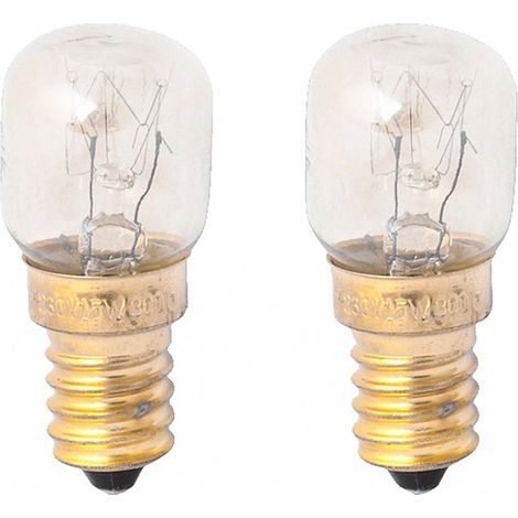 2 pezzi lampadine forno microonde E14 ST25 15W 230V, 80 lm, 2800K