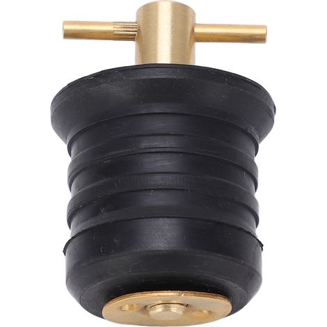 Bouchon de vidange en laiton à poignée en T, joint caoutchouc étanche, anti-corrosion marin, accessoire bateau, 32mm/1.25in (1/5)