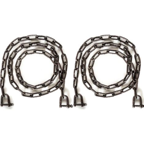 Chaîne d'extension DanDiBo Chaîne pour hamacs 2x 2m zinguée brune 300 kg Chaîne à maillons en acier Manille (1/5)