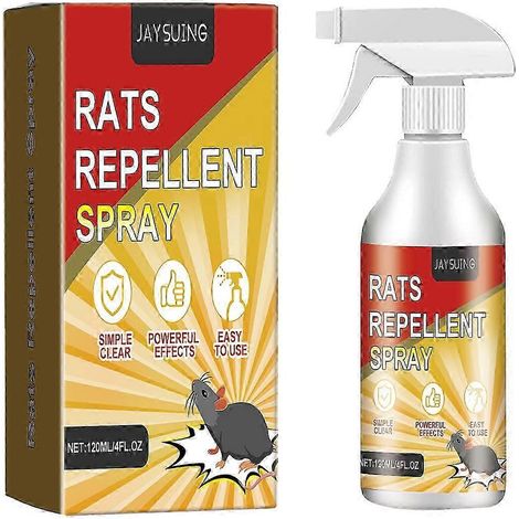 Spray anti-souris Jaysuing pour la maison, l'intérieur, le moteur de voiture et l'extérieur. Spray anti-souris et anti-rats. (1/4)