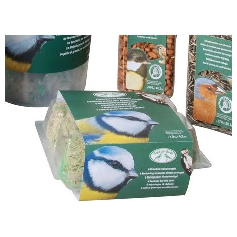 Lot de 6 boules de graisse pour oiseaux sauvages