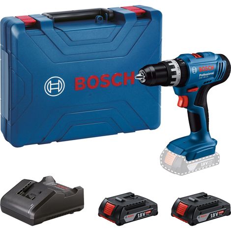 Bosch Professional 18V System Trapano-avvitatore con percussione a batteria GSB 18V-25 (Ø vite max. 10 mm, incl. 2 batterie GBA 18V 2.0Ah, 1 GAL 18V-20, valigetta) (1/4)