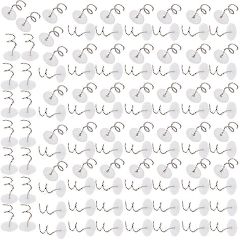 100 Pièces Clou Spirale Acier Inoxydable ABS Transparent Antidérapant Fixation Canapé (Pointe Torsadée) (1/5)
