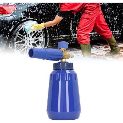 Pulvérisateur de mousse haute pression 4000 psi, pistolet à eau, pulvérisateur de mousse multifonctionnel, pistolet haute pression, interface de connexion rapide 1/4" NPT, peinture à l'huile bleu fonc (1/5)
