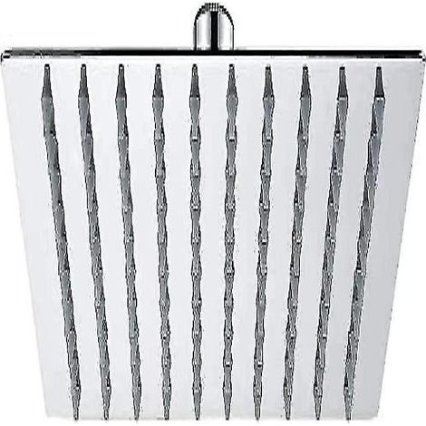 Pommeau de douche carré en acier inoxydable à économie d'eau - 20 cm, compatible avec tous les modèles (1/5)