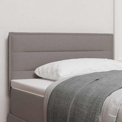 LED Kopfteil mit LED-Lichtleisten Taupe 90 cm Stoff