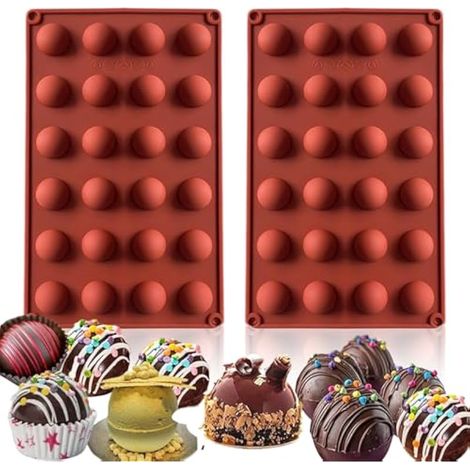 2 Pièces Demi SphèRe,Moule à Chocolat,Moule Silicone Patisserie (1/5)