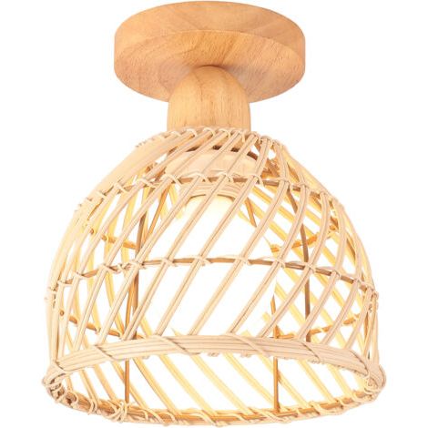 royaluxe- Plafonnier Moderne Lampe De Plafond En Bambou Plafonnier Rétro Luminaire Plafonnier Intérieur Pour Couloir Cuisine Salon Chambre
