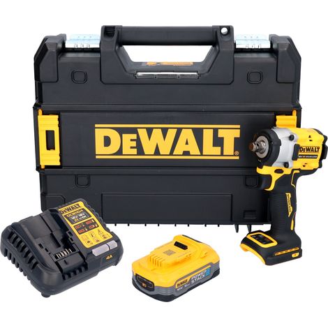 DeWalt DCF 921 H1T Akku Schlagschrauber 18 V 400 Nm 1/2" Brushless + 1x Powerstack Akku 5,0 Ah + Ladegerät + TSTAK (1/4)