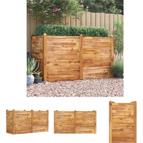 Pflanzgefäß - vidaXL Hochbeet 160x60x84 cm Massivholz Akazie - Stapelbar (1/5)