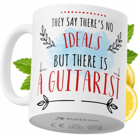 Lustige Kaffee- oder Teetasse für Gitarristen mit witzigem Textdesign – ideal für Geburtstage, Namenstage, Feiertage und besondere Anlässe. Hochwertige Tasse für Zuhause, Büro und Arbeit. Farbe: Weiß, (1/5)
